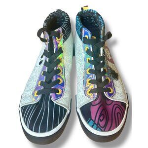 Ground Up Nightmare Before Christmas Hi Top Sneakers Jack Sally Emo Goth